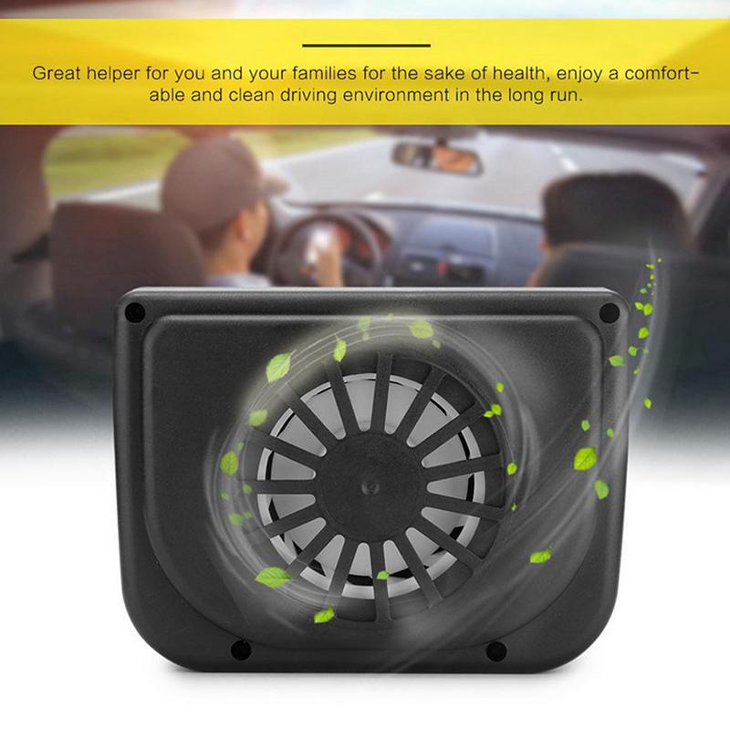 Auto Solar Powered Fan Portable Window Windshield Cooler Energy Saving Clean Air Exhaust Cooling Fan Window Ventilador Fan Acc Heat Shields 2