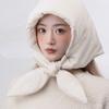 LOOKING4U Шапка с капюшоном, утепленный шарф-муфта C2 Слоновая кость