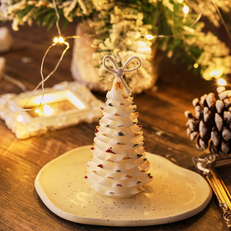 Hot-Selling Cross-Border Christmas Tree Scented Candle Soy Wax DIY Atmosphere Decoration Christmas Gift