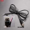 JCD 2pcs Power Supply Cable 2 Pin USB 2.0 A Female Male 4 Pin Wire Jack Charger Charging Cord Extension Connector DIY 5V Line