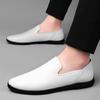 Classic Brand Men's Loafers Soft Sole Comfortable Flat Shoes Men's Driving Shoes Anti Slip Small White Shoes Free Delivery