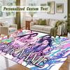 Crystal Velvet Square Rug Custom Nameaespa Pattern Non Slip Home Floor Decor Rug