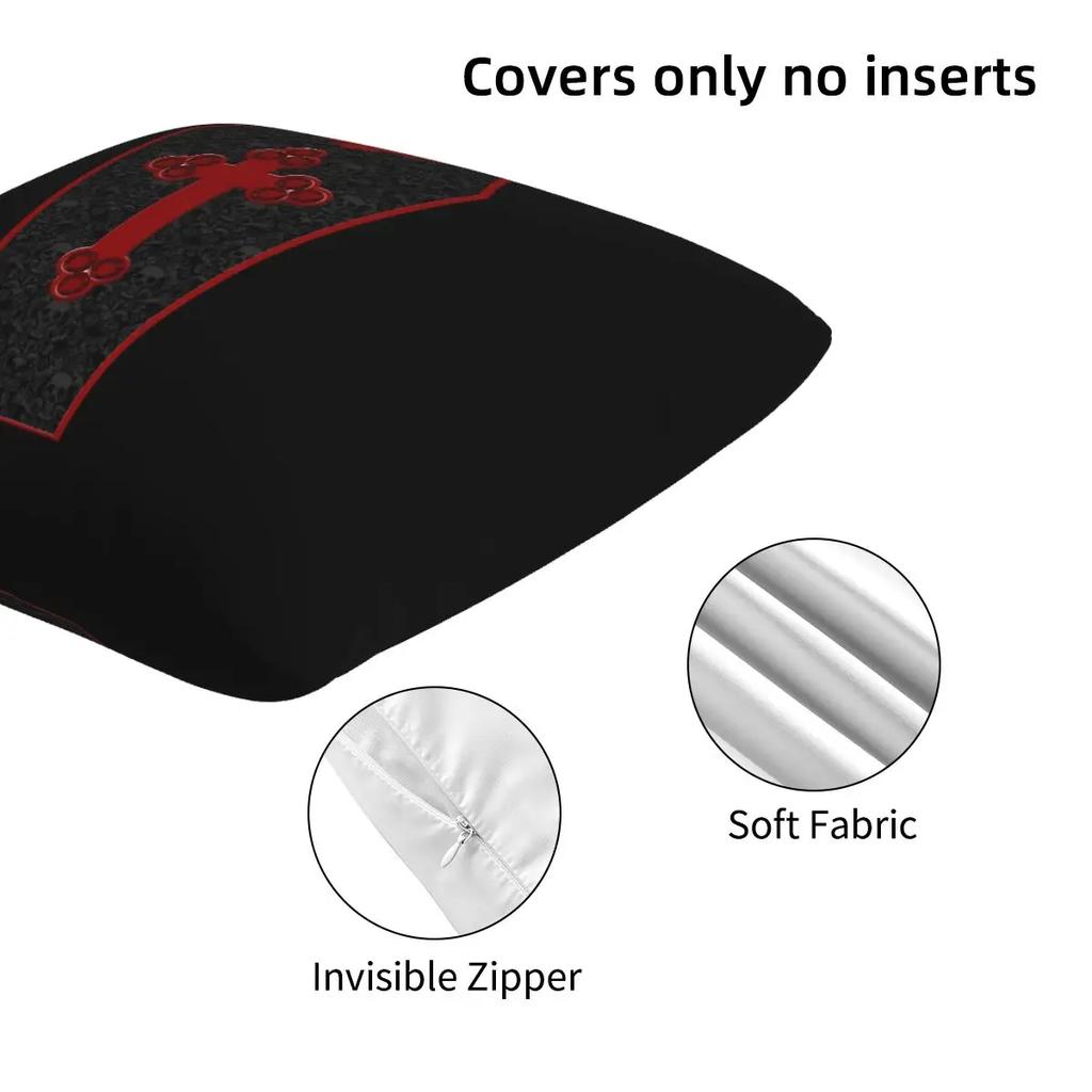 Gothic Vampire Halloween Haunted Mansion 2 2 Pcs Square Pillowcase Pillow Cover Cushion Decor Comfort Throw Pillow For Home Sofa