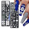 1Pc Christmas Design Nail Stamping Plates Nail Art Templates Manicure Stencil Tools Snowflake Elk Xmas Tree