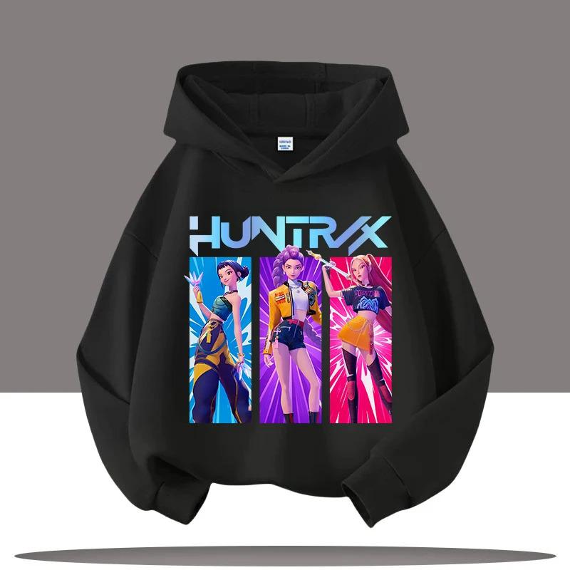 Новая толстовка в стиле Y2K Kpop Охотники на демонов Ведьма Тема Готическая Печать Хлопок Унисекс Оверсайз Мягкая Теплая Повседневная Одежда Девочки И Б