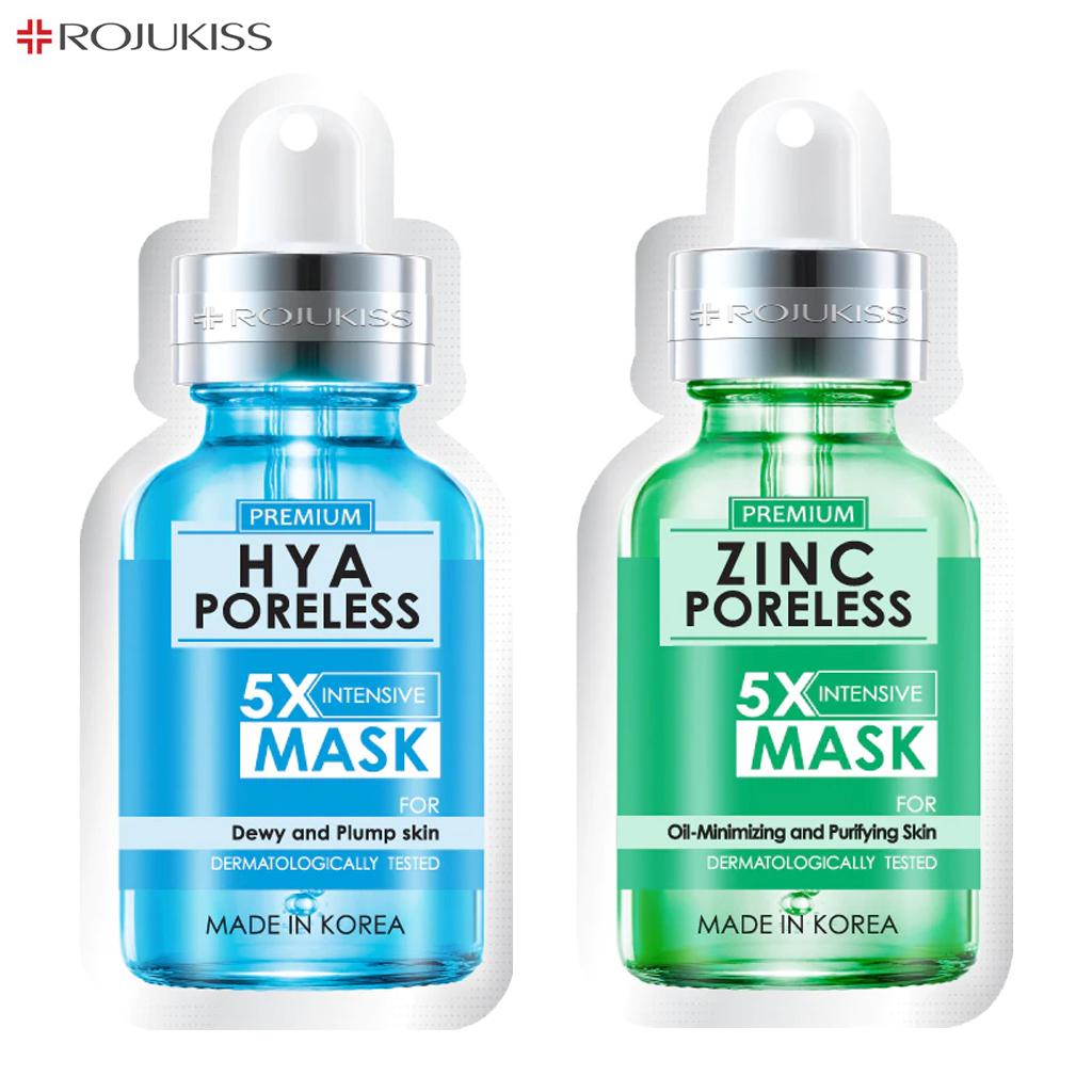 Rojukiss Акне/Укрепляющая/Красная сыворотка/Глута/HYA/Омега/Идеальная/Восстанавливающая/Белая/Цинковая интенсивная маска без пор 5X 25 мл - Thai Skincare