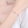 Браслет Yilu Youyou Mosan из чистого серебра S925 с бриллиантами, регулируемым затягиванием и трехслойной платиной с гальваническим покрытием
