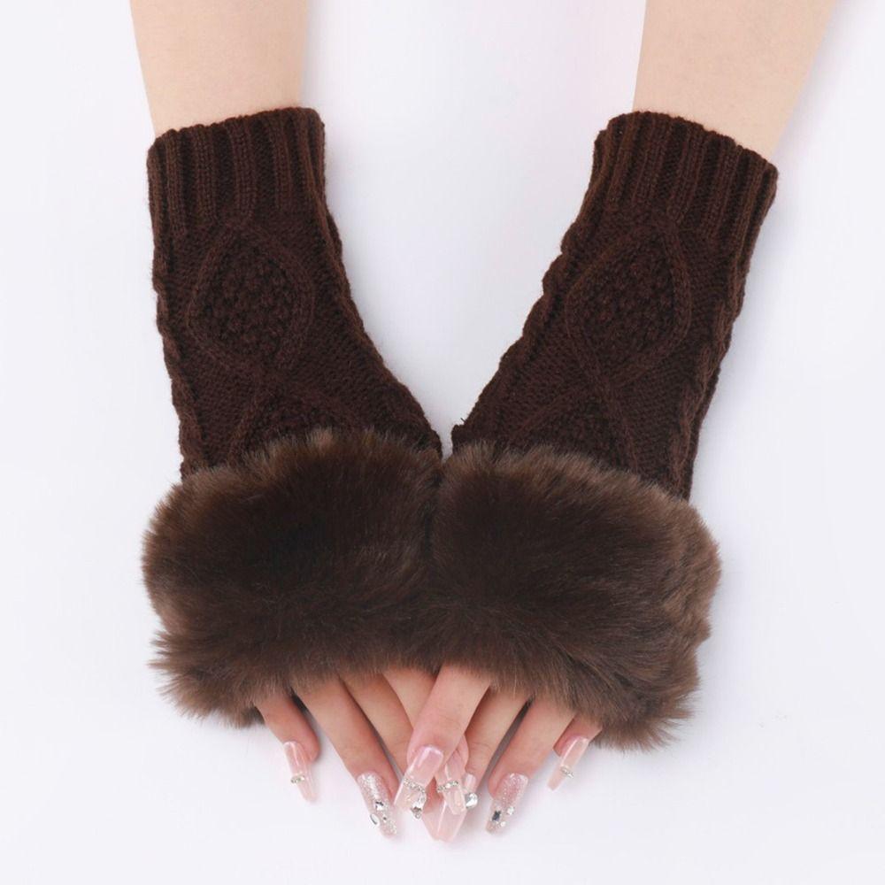 Зимние теплые рукавицы Twist, толстые теплые длинные варежки, перчатки без пальцев, женские перчатки, длинные вязаные перчатки