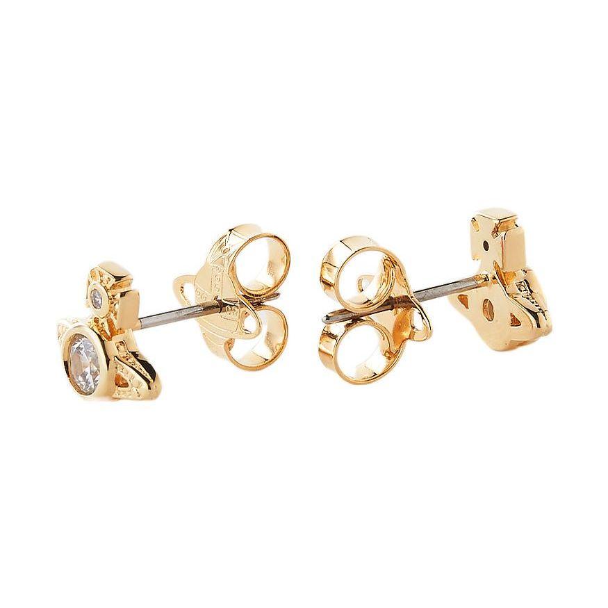 Vivienne Westwood London Orb Pattern Logo Rhinestone Earrings Women earrings 62010220-02P102
