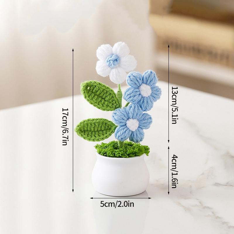 Crochet Flowers Artificial Eternal Flowers Wedding Gifts For Guests Woven Flowers Sunflowers Mothers Day Gift Parents' Day Gifts