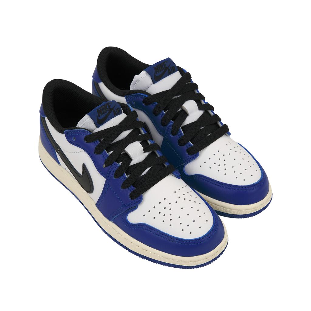 Кроссовки Air Jordan 1 Retro Low OG GS Game Royal Kids Синие Белые Черные CZ0858-140