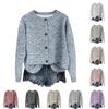 Women's Vintage Knit Button Vintage Print Cardigan Jacket