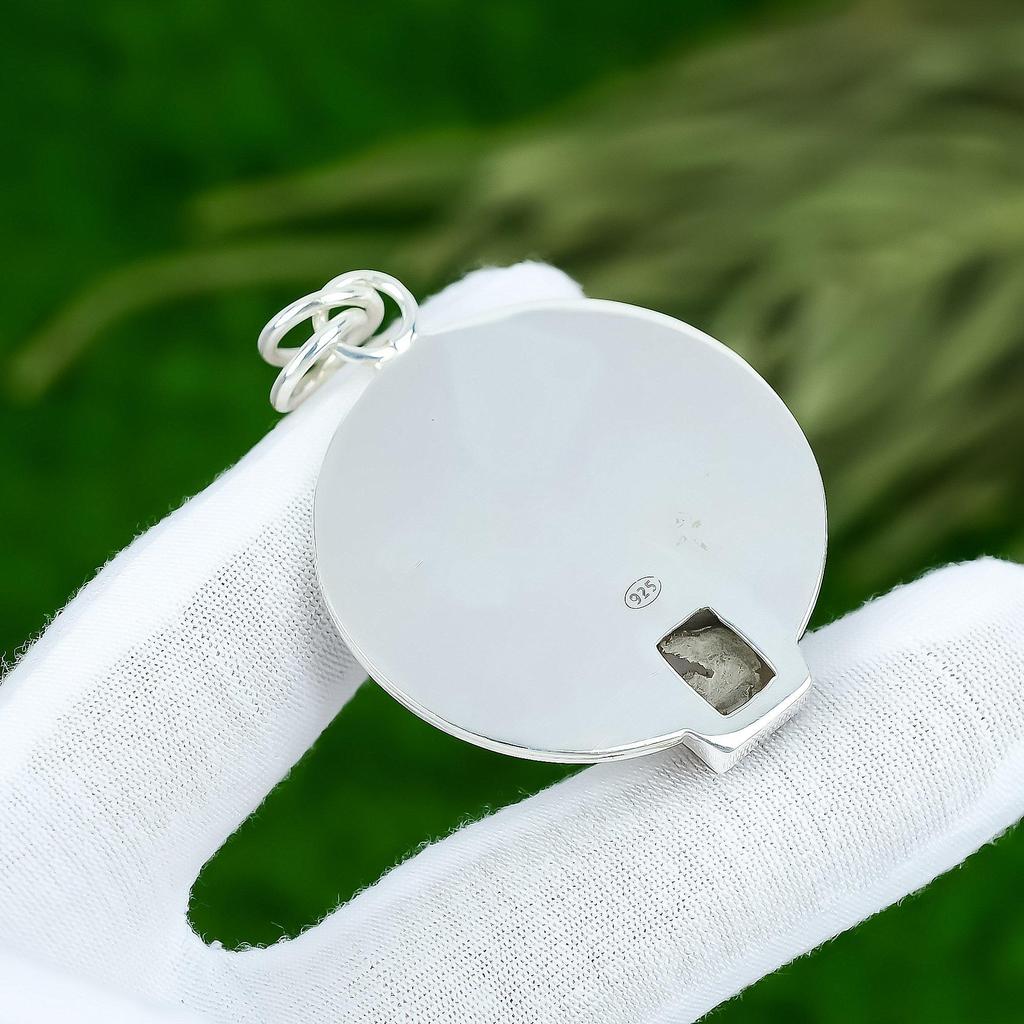 Memorial Day Sale 925 Sterling Silver Black Mother Of Pearl Gemstone New Pendant