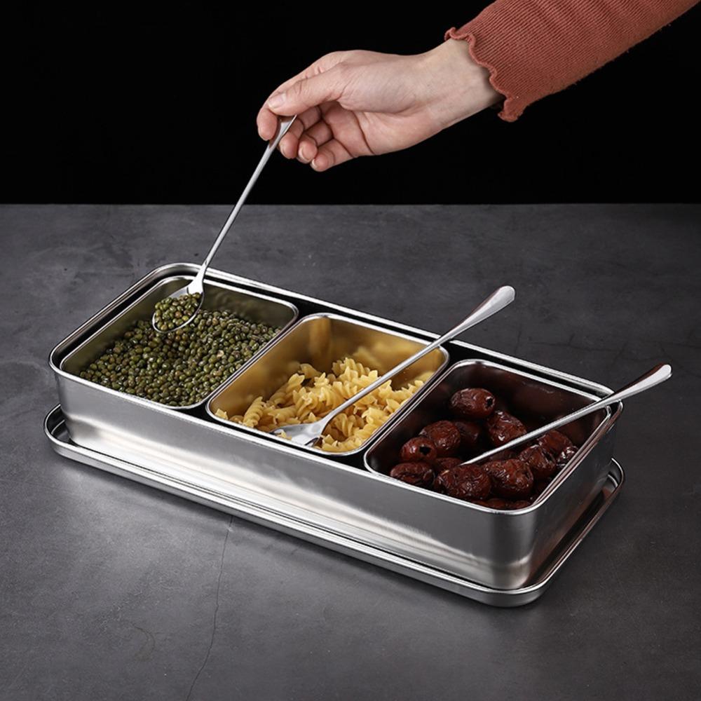 With Lids Stainless Steel Seasoning Box Stainless Steel Condiment Container Box For Restaurant