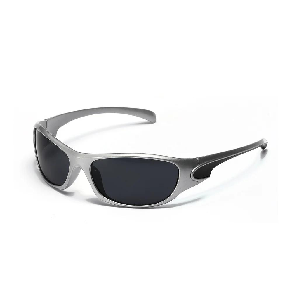 Солнцезащитные очки Y2K Silver Color Hollowed Out Future Sense of Technology Hot Girls Net Red Sunglasses Women Sunglasses Trendy Men