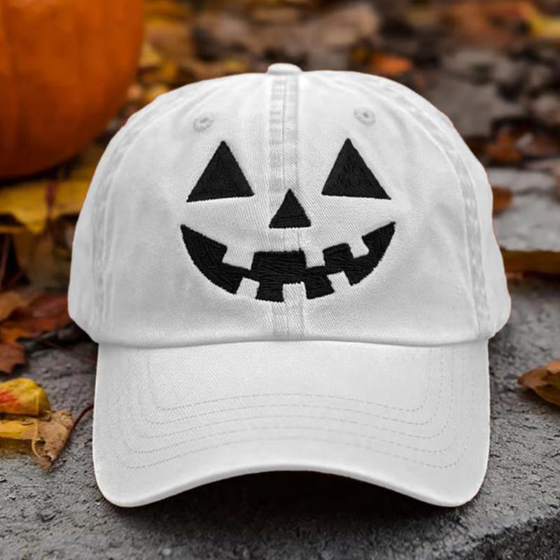 Хэллоуин Унисекс Вышивка Тыква Бейсболка Фестиваль Хэллоуин Вечеринка Тыква Лицо Шляпа Головной убор