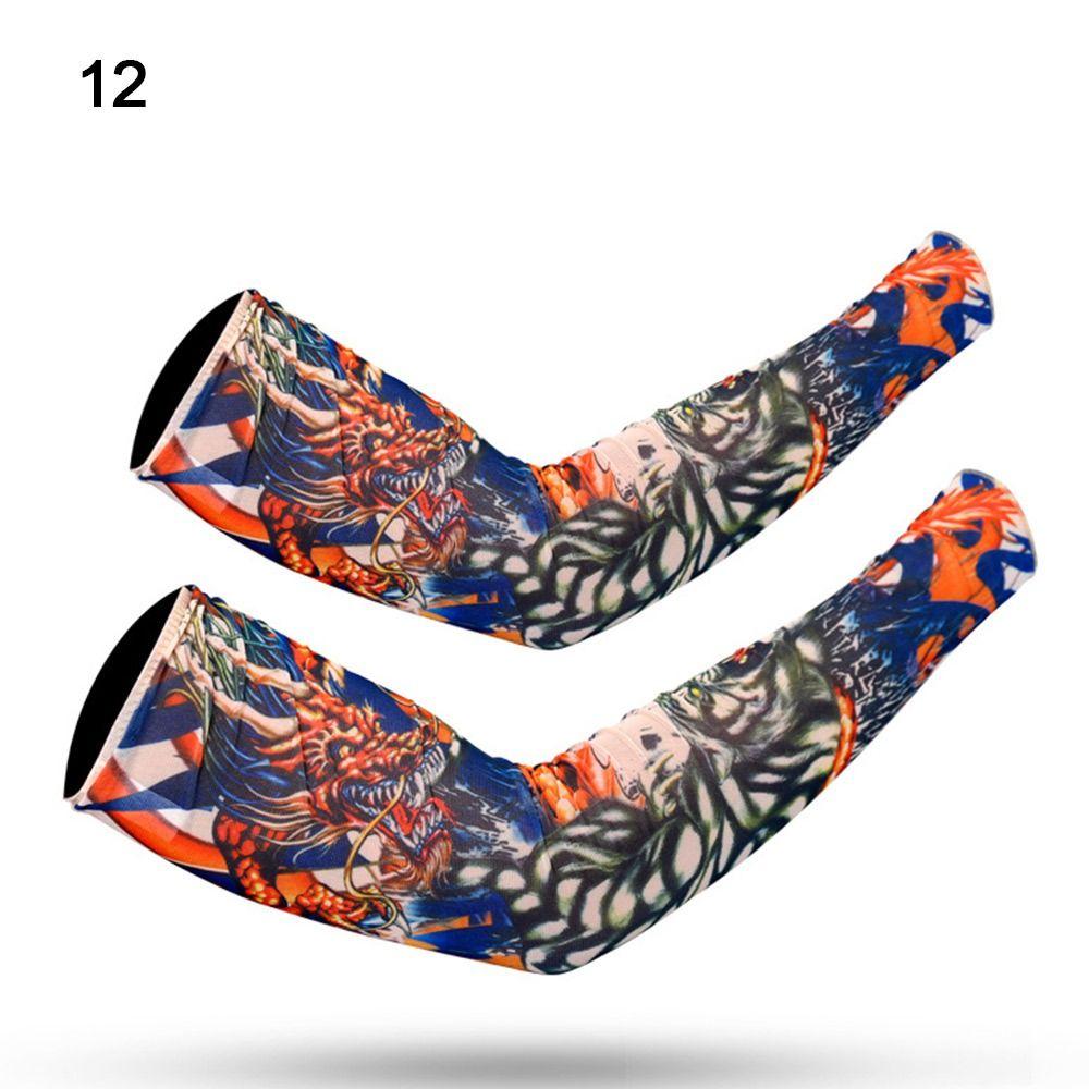 Охлаждающий спортивный баскетбольный чехол на открытом воздухе, татуировка, рукава, рукава с цветком, защита от солнца