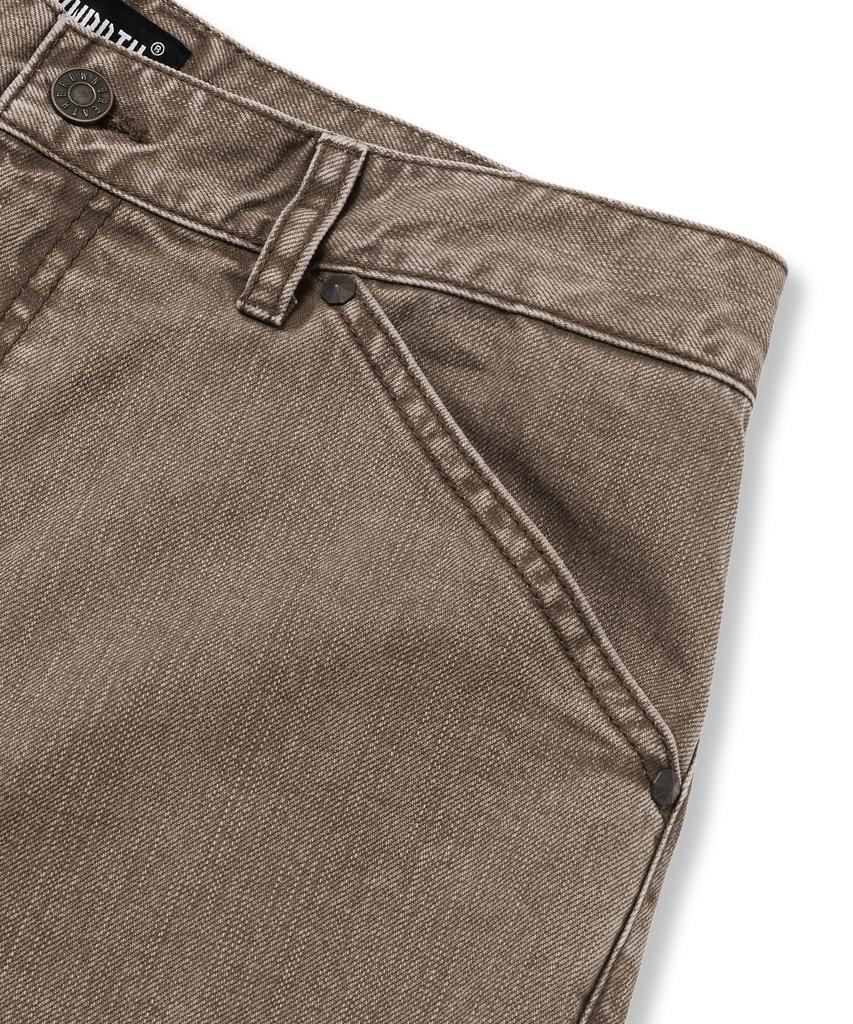 BROWNBREATH Curved Denim Pants - Beige