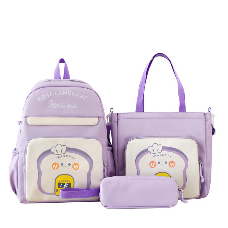 Комплект из трех рюкзаков для школьников, рюкзак для мальчиков и девочек, большой вместимости, детский рюкзак с героями мультфильмов