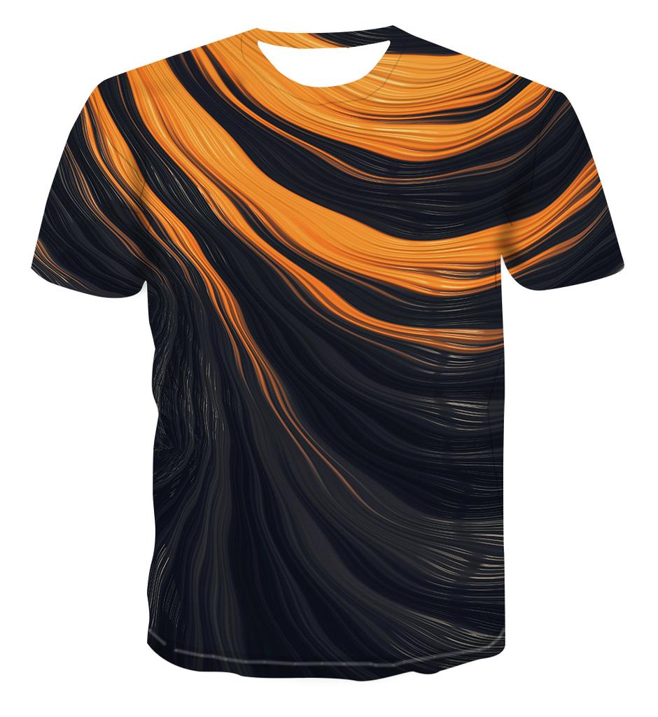 Fashion Men's T-shirts With Abstract Three-dimensional Graphic T Shirts Summer Casual Breathable T-shirts with Short Sleeves Top