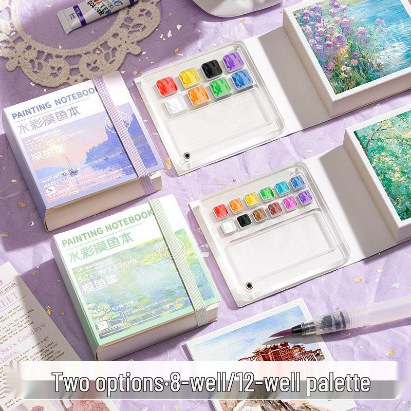 Portable Mini Watercolor & Acrylic Painting Easel Set with Sketchbook