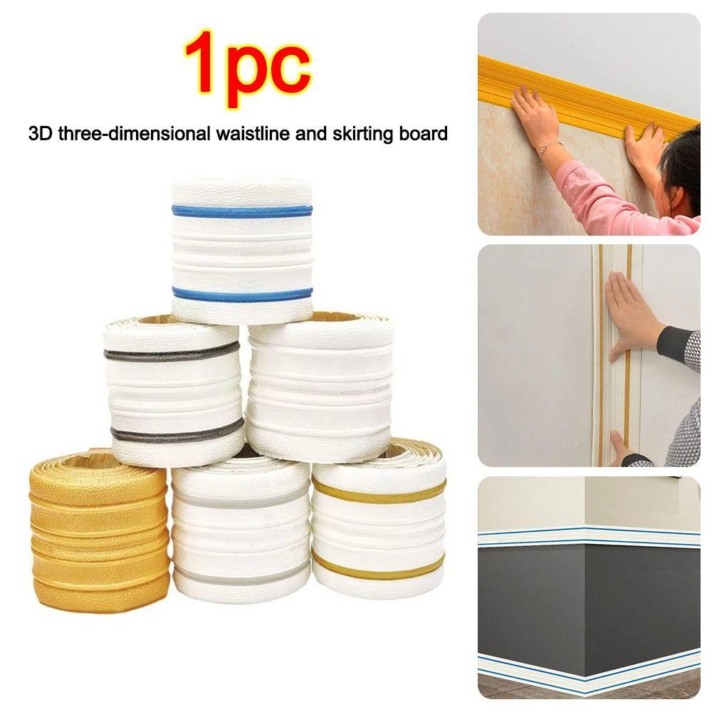 Самоклеящаяся настенная отделочная линия XPE пена 3D плинтус Прочная настенная кромка Наклейки Домашний декор