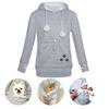 Свитер с большой вышивкой Japanese Cat Dog Kangaroo Pet Pack Свитер с капюшоном