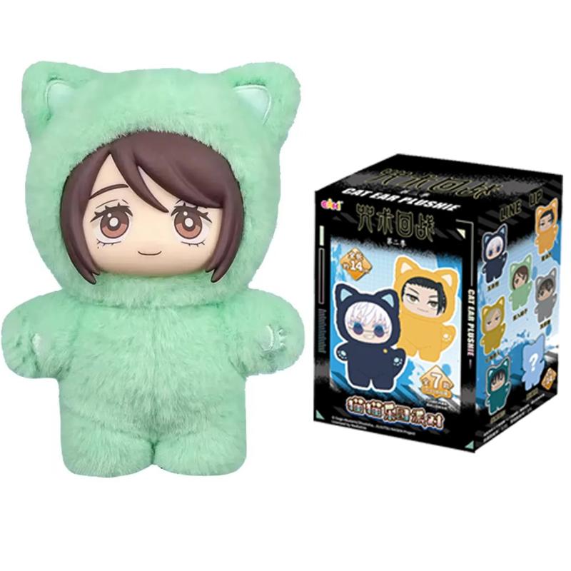 Hot Genuine Kawaii Jujutsu Kaisen 2 Cat Ear Plushie Series Blind Box Mystery Box Anime Toy Room Decoration Collect Festvial Gift