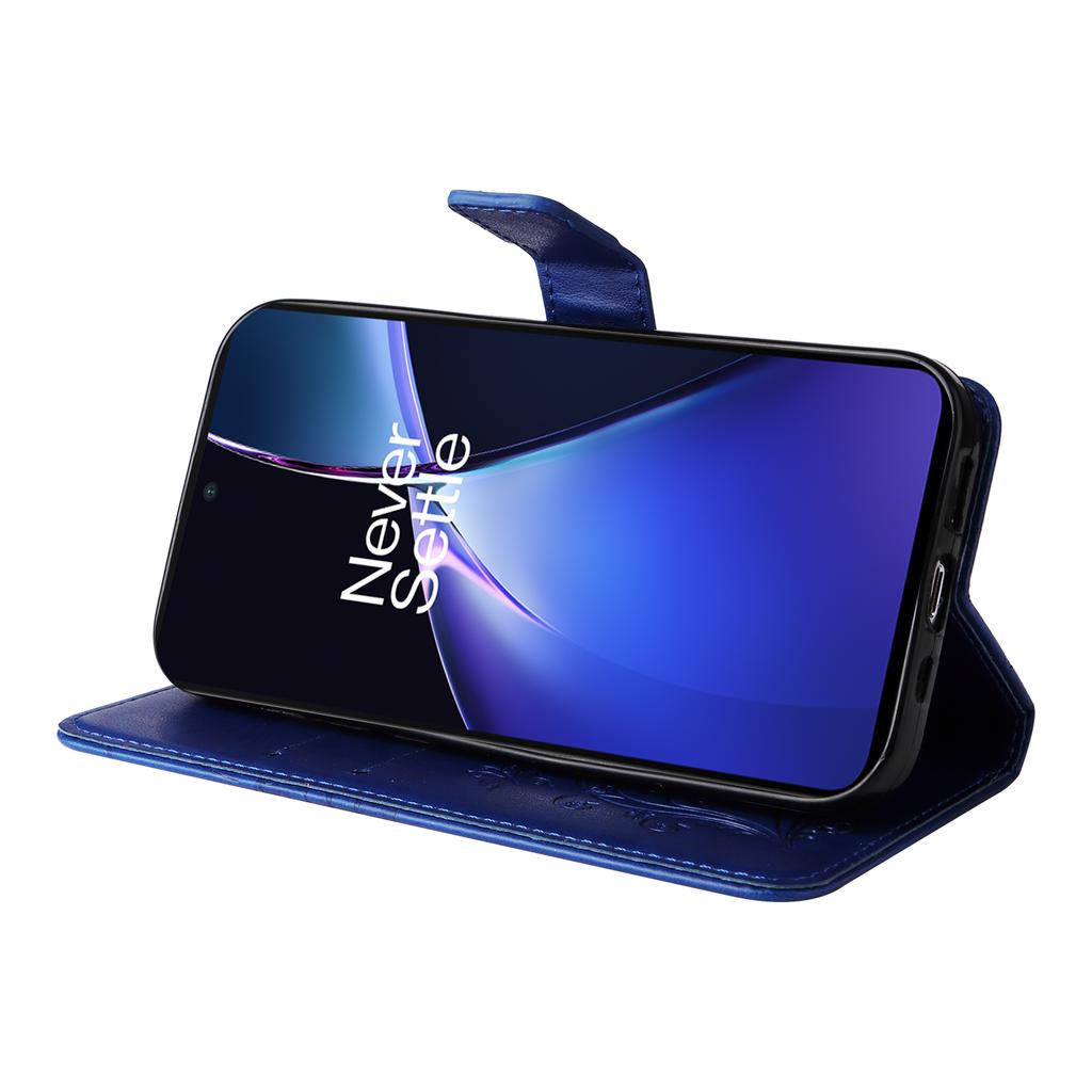 Для OnePlus Nord CE4 Lite 5G/Oppo K12x 5G (Китай) Чехол-кошелек Кожаный чехол для телефона с цветочным тиснением и бабочками Подставка