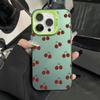 Милый матовый лазерный чехол для телефона с узором из черной вишни для iPhone 14 Pro Max Чехол iPhone 15 13 12 11 XS X XR 7 8 Plus Ударопрочная крышка