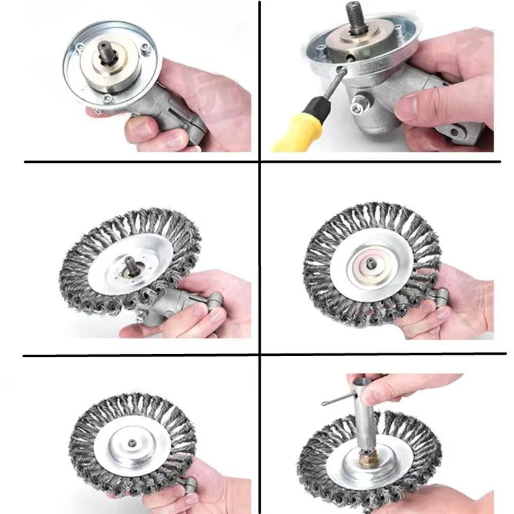 Universal Fit Lawn Mower Weeding Wheel Round Weed Trimmer Disc Garden Weed Brush Lawn Care