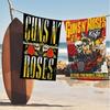 Винтажное пляжное полотенце для плавания с изображением рок-группы G-Guns N Roses и аниме. Мягкое, впитывающее, для детей. Подарки для детей, для путешествий