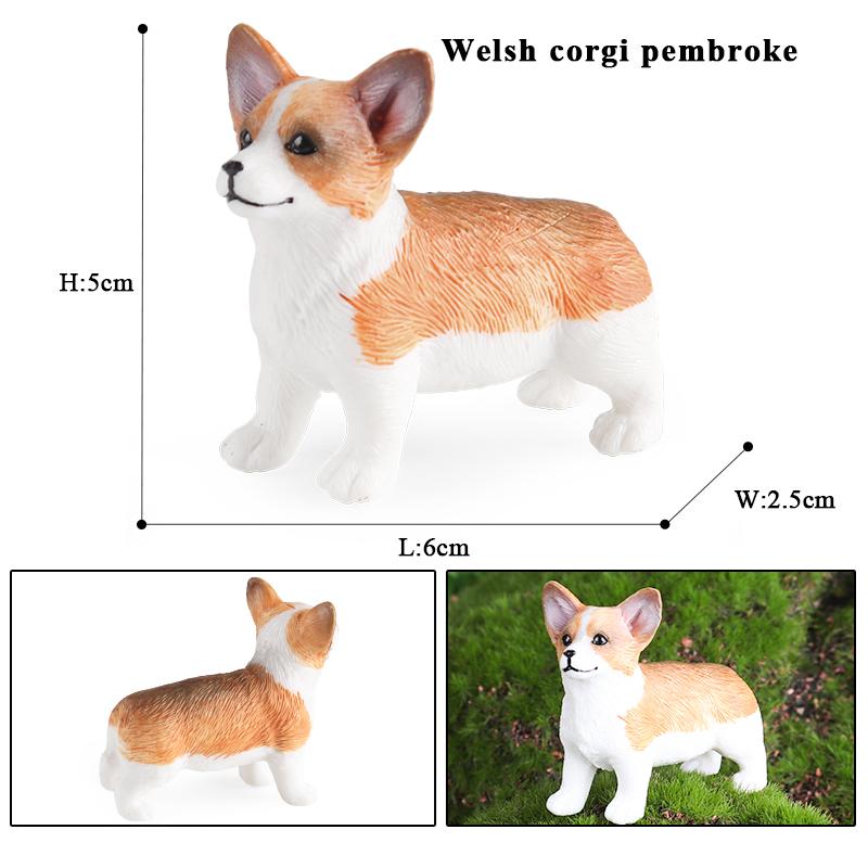 Oenux Модель Животных Собака Бульдог Корги Сиба-ину Хаски Мопс Шнауцер Чихуахуа Щенок Фигурки ПВХ Милая Коллекция Игрушка Подарок для Ребенка