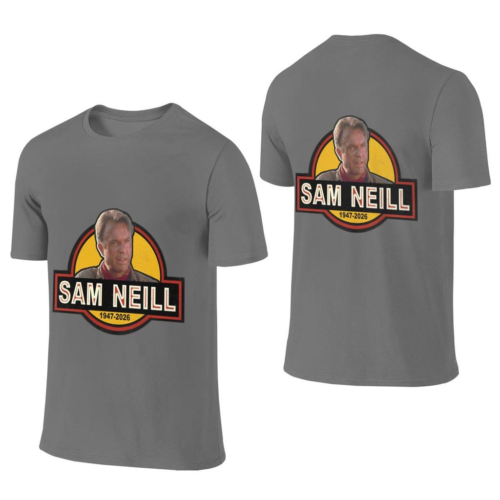 Sam Neill Street Reversible Tshirtminimalist Style Classic Colors Short Sleeve