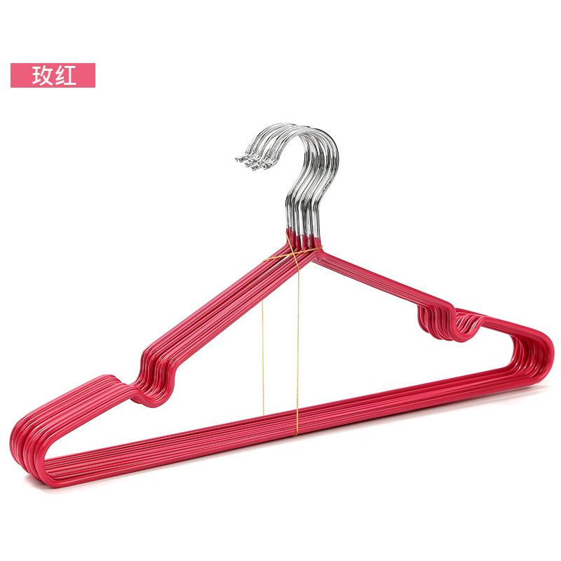Металлические вешалки, нескользящая металлическая вешалка для сушки одежды с пластиковым покрытием для взрослых, для подвешивания и сушки одежды, 10 шт.
