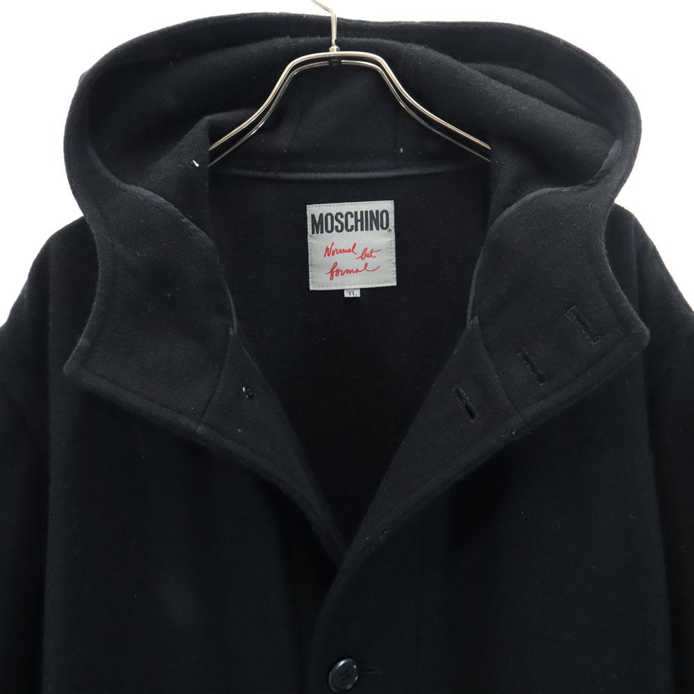 Moschino Сделано в Японии Смесовая шерсть Длинное пальто TL черное Мужское Б/у