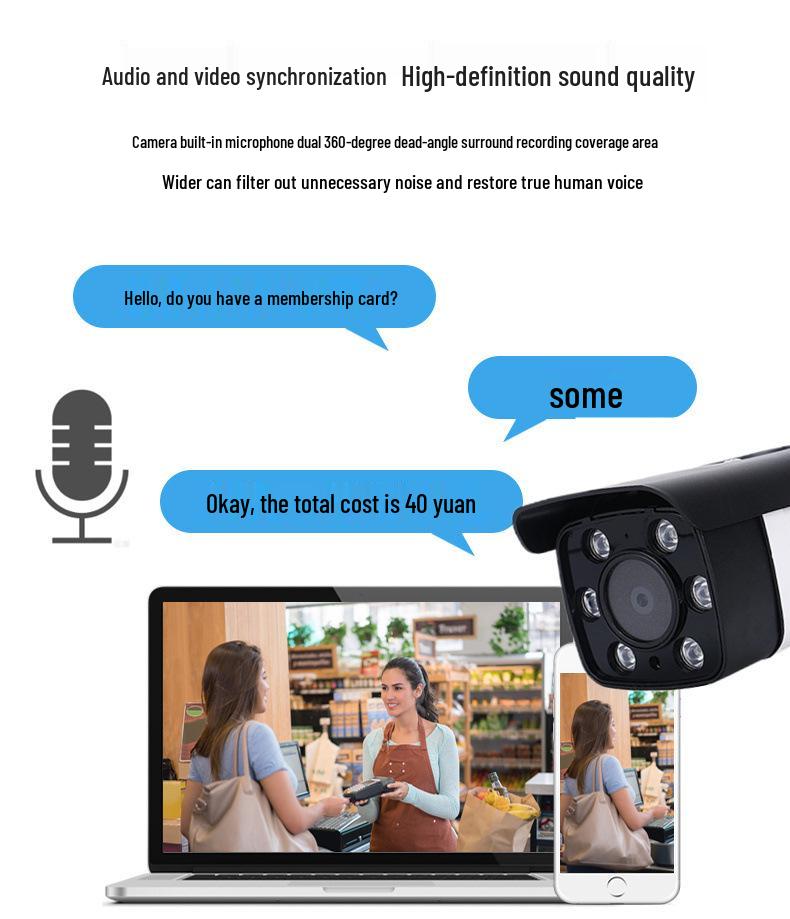 Комплект из 4-мегапиксельных 4-канальных PoE-камер для наружного наблюдения с двойной подсветкой для ночного видения.