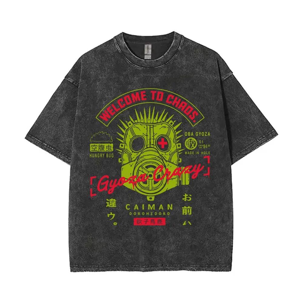 Anime Dorohedoro Kaiman Graphic Print TShirt Men Women Cotton Gothic Streetwear Hip Hop Fashion Summer Casual Oversized New Tee