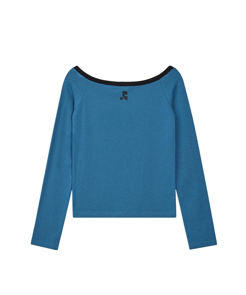REST&RECREATION Off-Shoulder Top - Blue