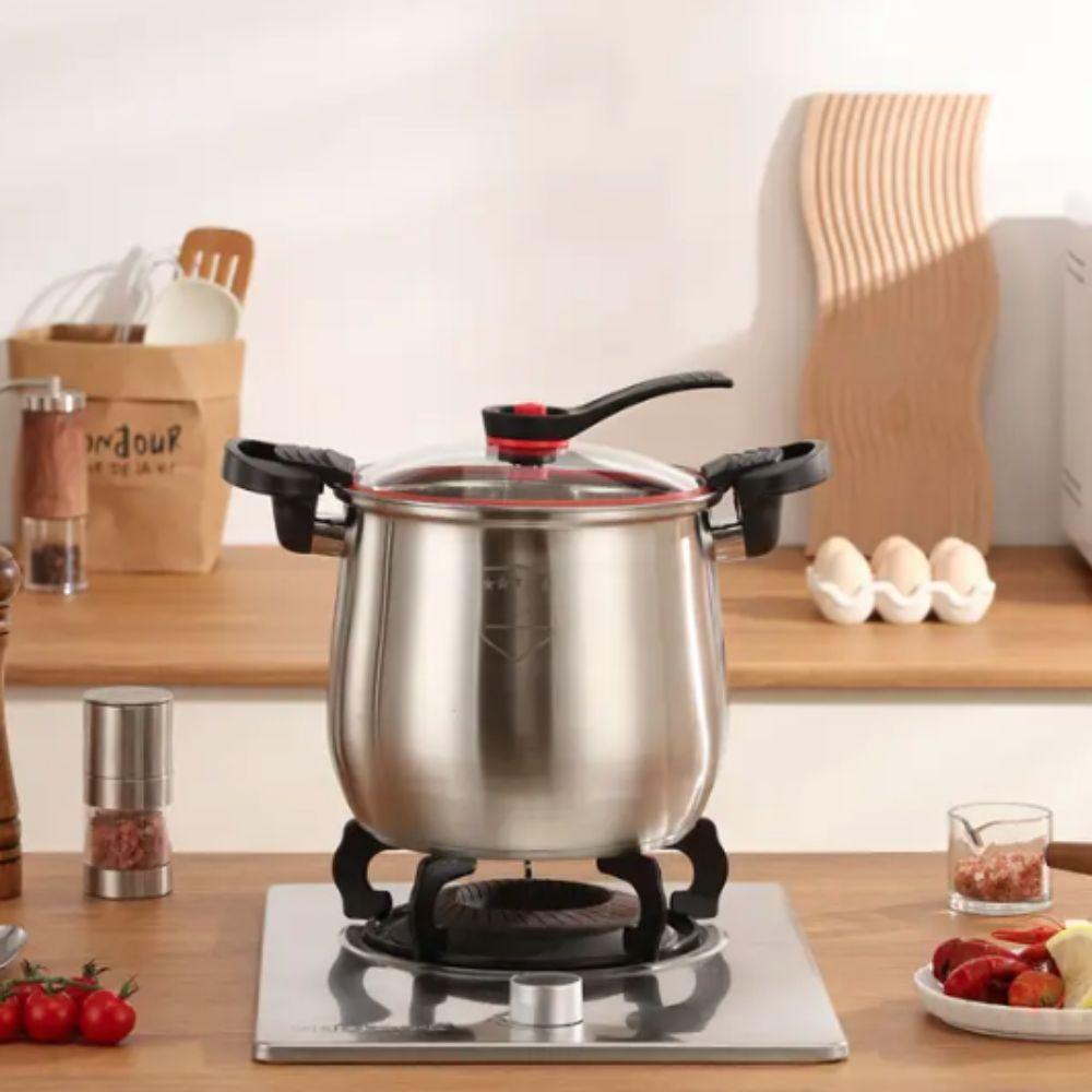 304 Stainless Steel Soup Pot Non-Stick Stockpot Kitchen Cookware Micro-Pressure Cooker Porridge