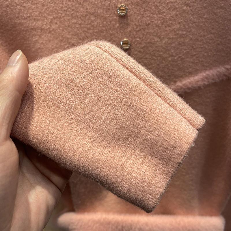 Женский осенне-зимний полувысокий воротник плюшевый свитер толстый теплый универсальный трикотаж повседневный мягкий длинный рукав пуловер