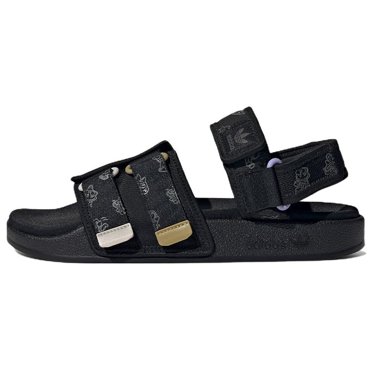 Adidas Originals Adilette 4.0 Casual Low-Top Sports Sandals Unisex Sandals Black GX2185