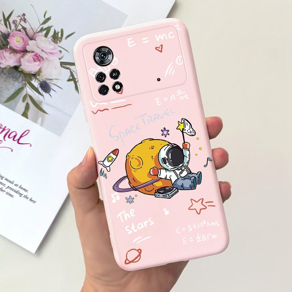 For Xiaomi Poco X4 Pro 5G Case Cute Astronaut Shockproof Silicone Soft Funda Phone Cover For Xiomi Poco X4 Pro Protective Bumper
