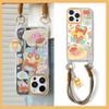 Zhitai Cartoon Mirror Case for iPhone 12-15 Pro Max, with Lanyard - Female Design