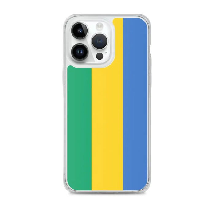 Coque iPhone - Gabon - Drapeau - Souple - Multicolore - TPU Transparent