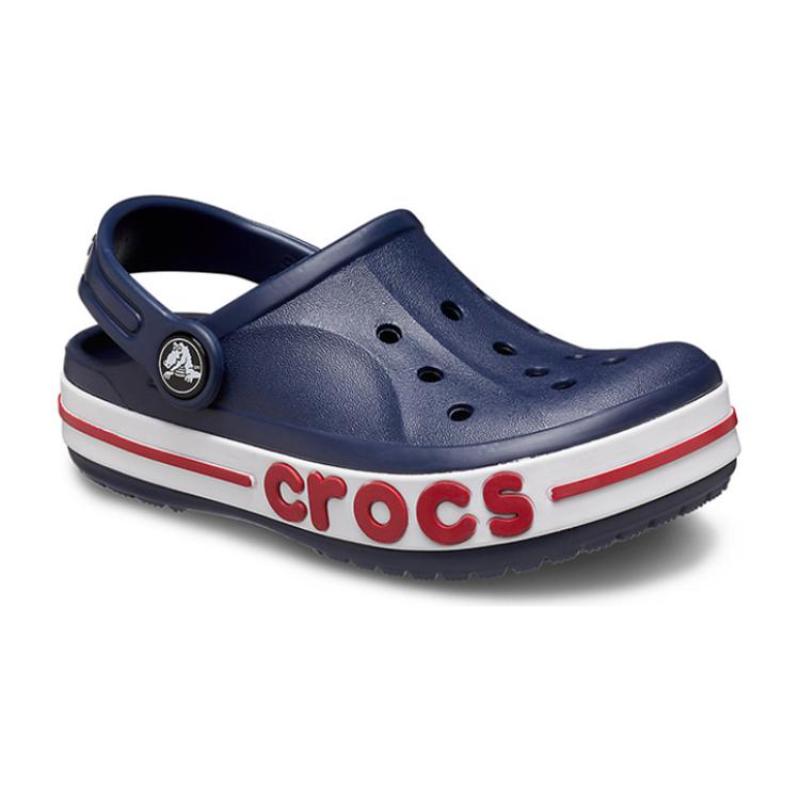 Crocs Bayaband Clog Versatile Non-Slip Shock-Absorbing Abrasion Resistant Sandals Black, Red and White Children's Model