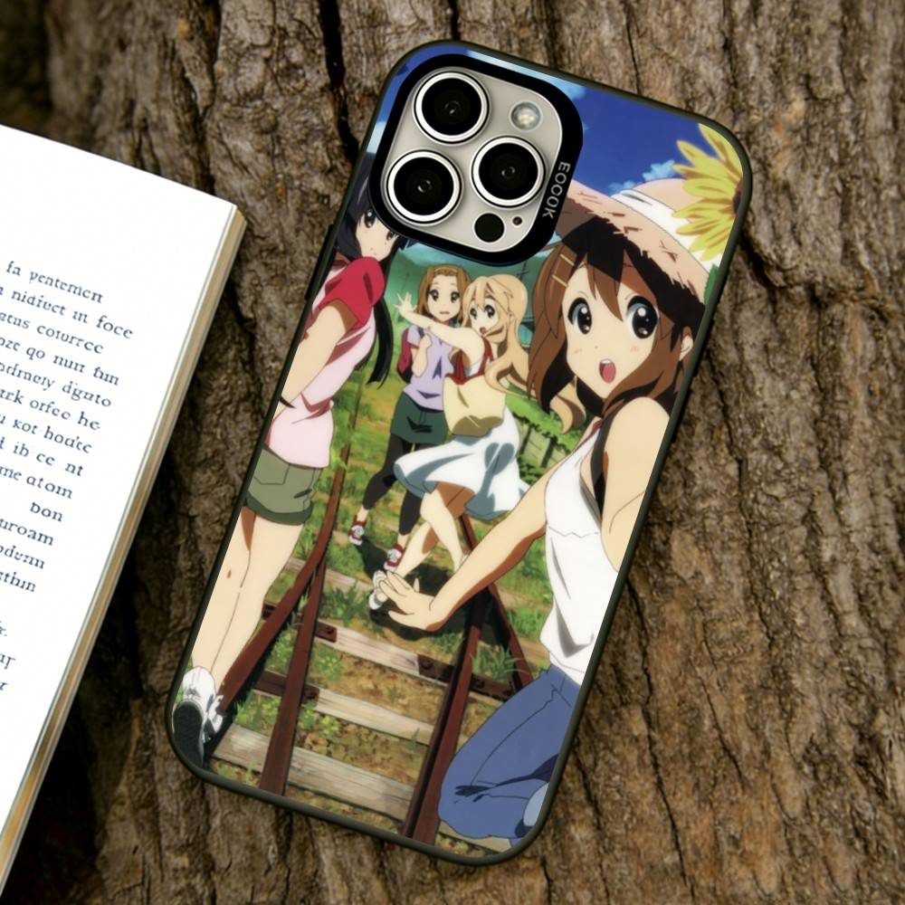 K-ON Phone Case For iPhone 17,16,15,14,13,12,11 Plus,Pro Max,XS,Colorful Silver Black Cover