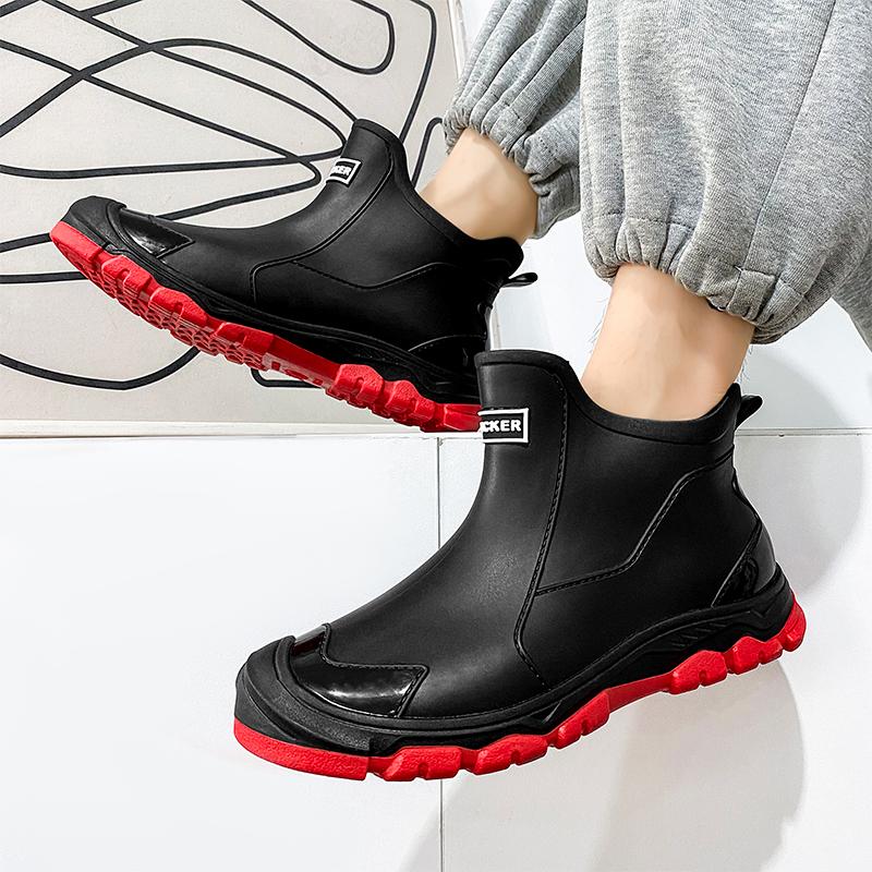 Новая уличная нескользящая легкая обувь Мужские резиновые сапоги Водонепроницаемая резиновая обувь для рыбалки Прочная водонепроницаемая резиновая обувь для рыбалки