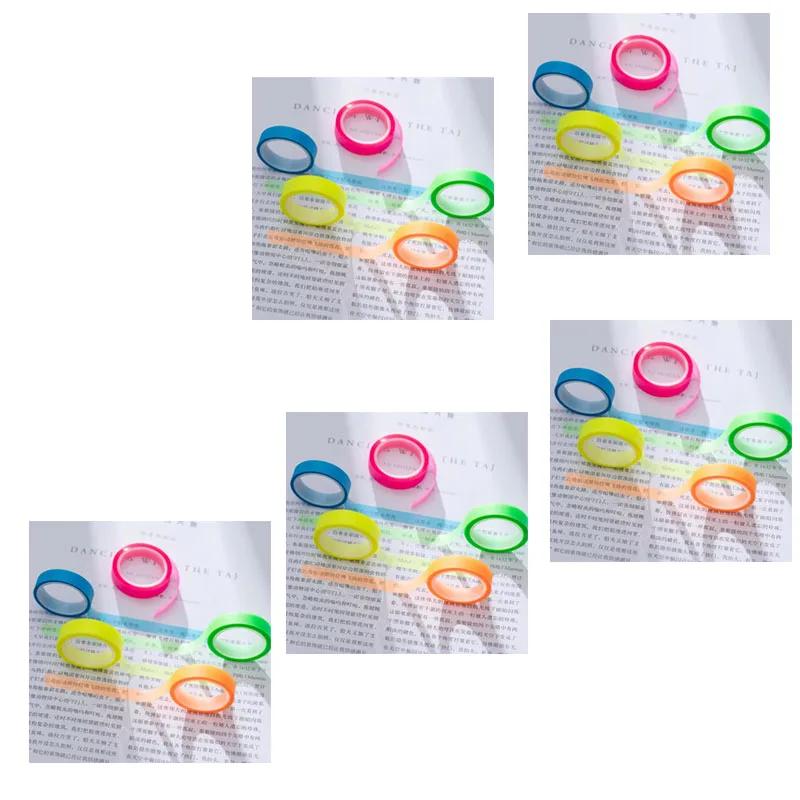 5-30Roll Multicolor Writable Sticky Note, Removable Highlighter Marking Tape , See Through Index Label