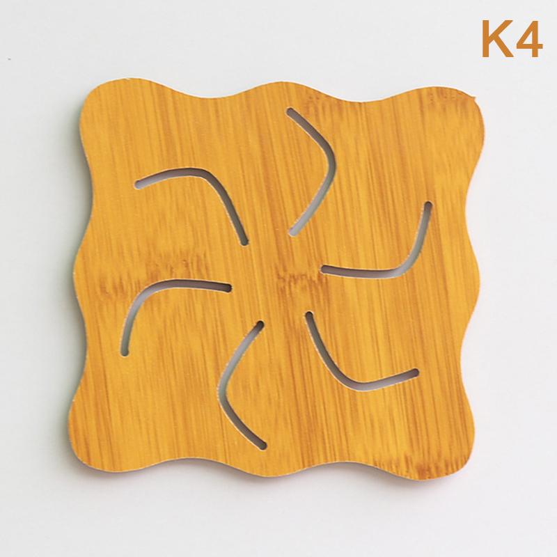 Полая деревянная подставка под стакан для кухонной посуды изоляционные коврики утолщенные противоожоговые противоскользящие коврики для сковороды, миски и тарелок